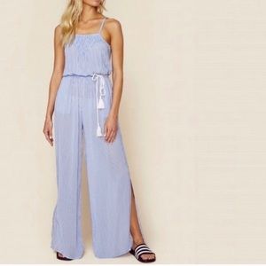 Faithfull The Brand Blue Striped Jumpsuit Playsuit